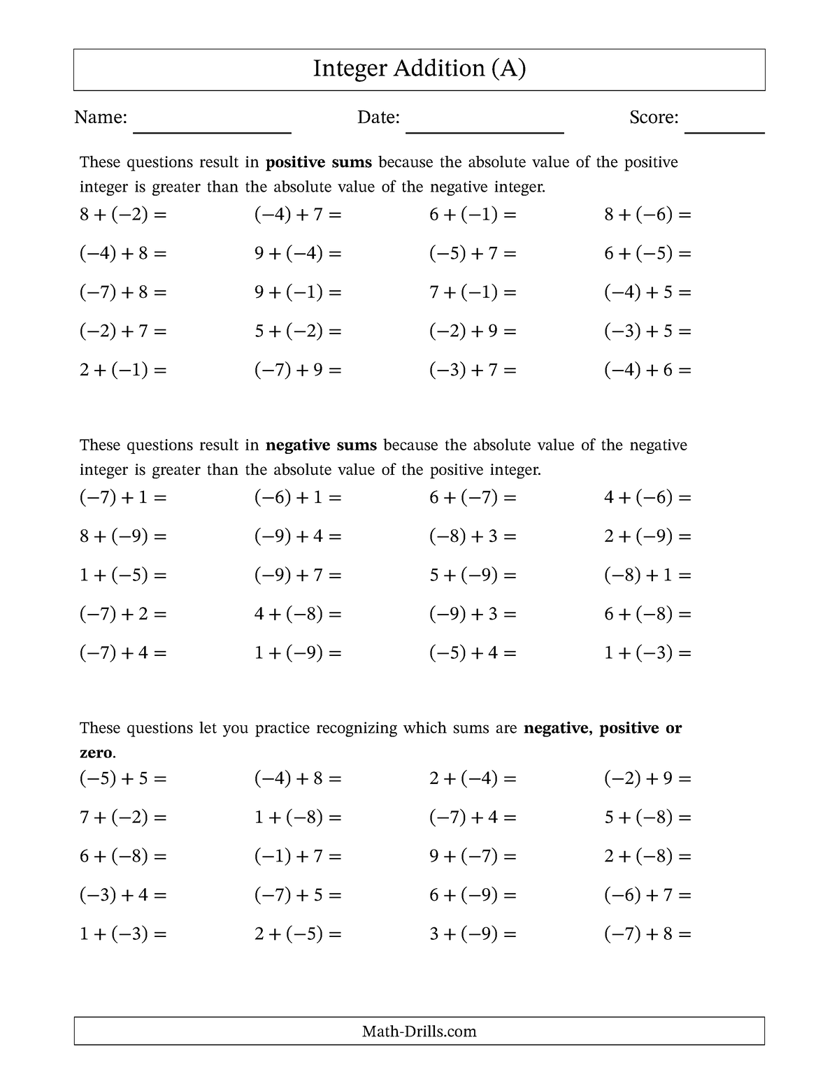 Integers Scaffolded Addition 0109 Mixed 001.1647005518 - Integer 