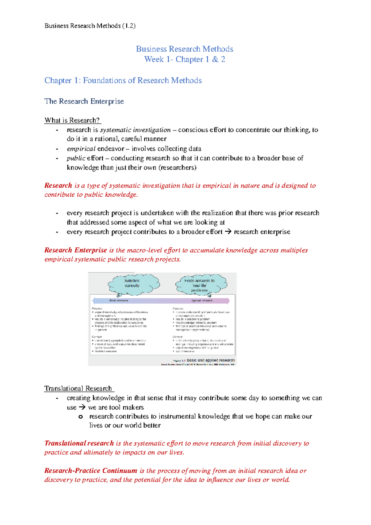 Business Research Methods Summary - Business Research Methods Week 1 ...