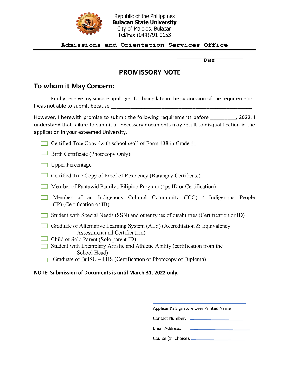 promissory-note-in-school-for-the-enrollment-and-examination-permit