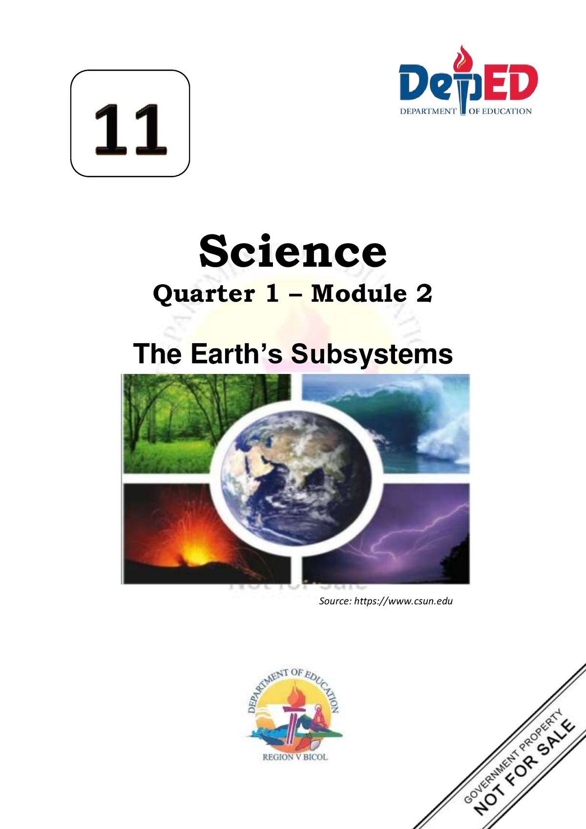 Core Earth Life Science Q1 Module 2 Science Quarter 1 Module 2 The Earths Subsystems Source 4060
