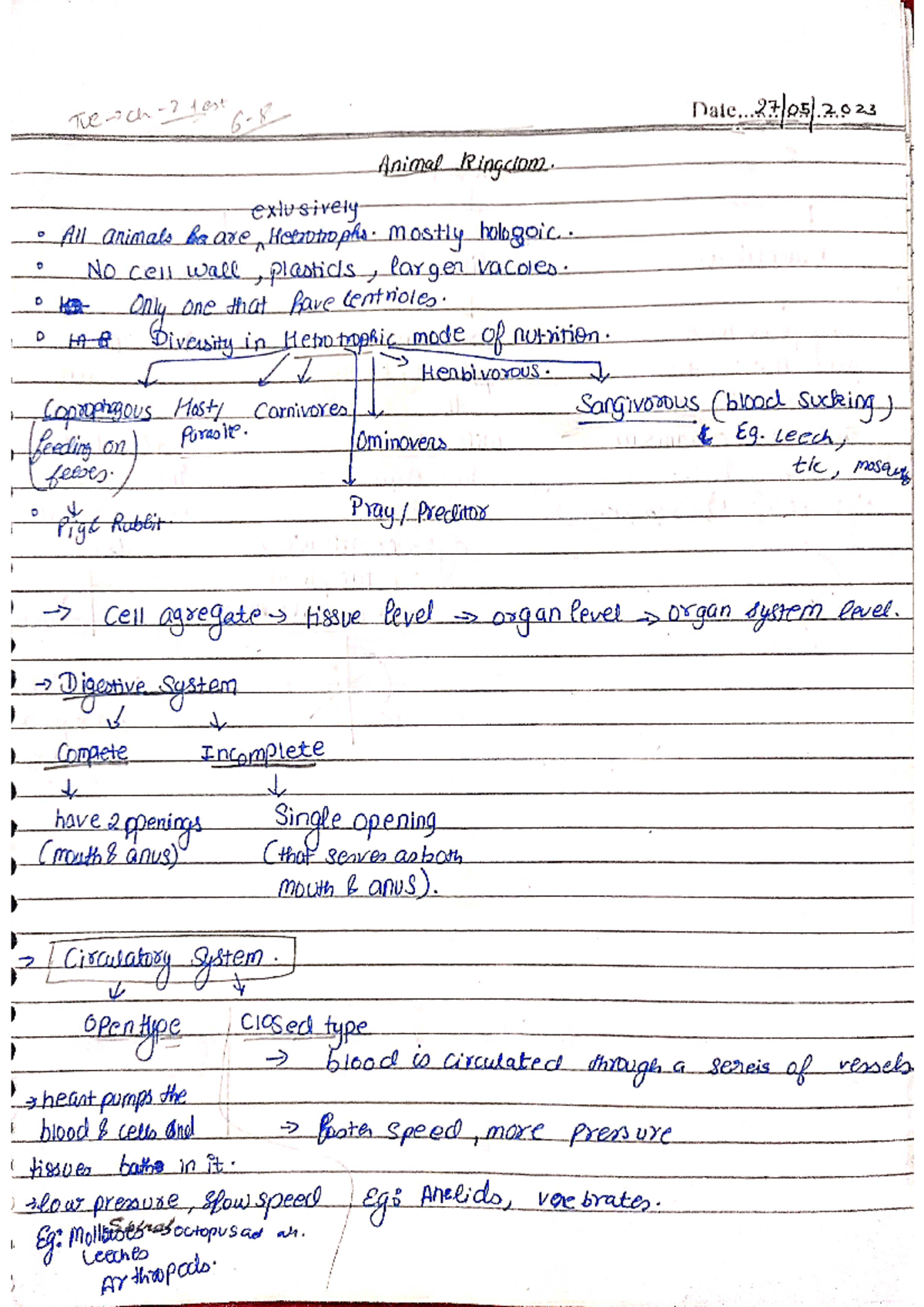 Animal kingdom class notes - test Date Animal Ringclom. exlusively All ...