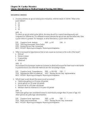 Chapter 48 Care of the patient with a cardiovascular or a peripheral ...