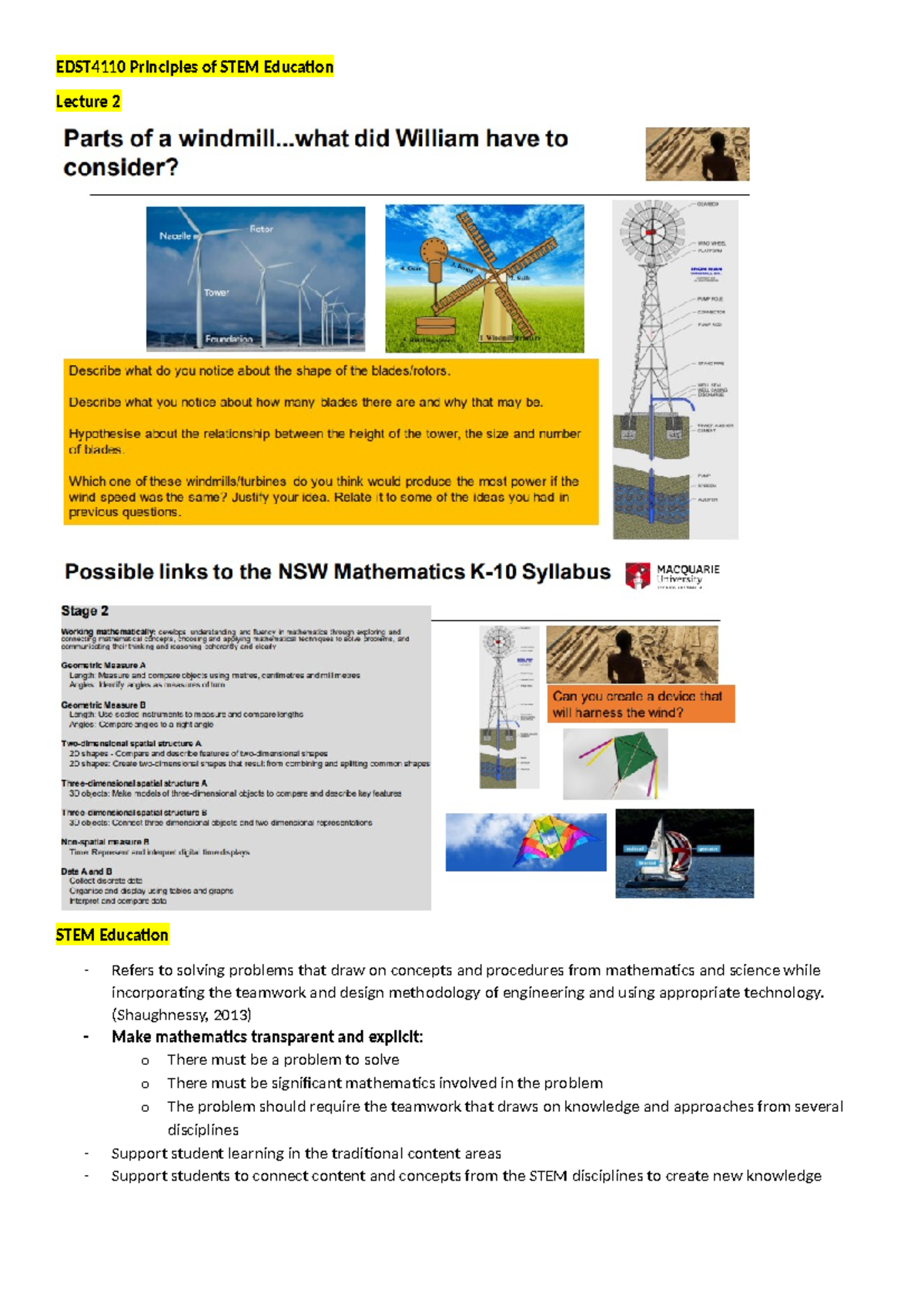 WEEK 2 EDST4110 Principles of STEM Education - EDST4110 Principles of ...
