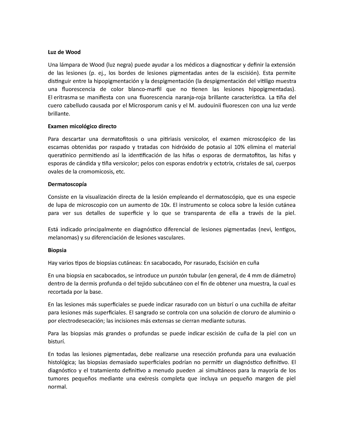 PDF) CASO DEMOSTRATIVO DE UN FALSO POSITIVO CON USO DE LA LÁMPARA DE WOOD