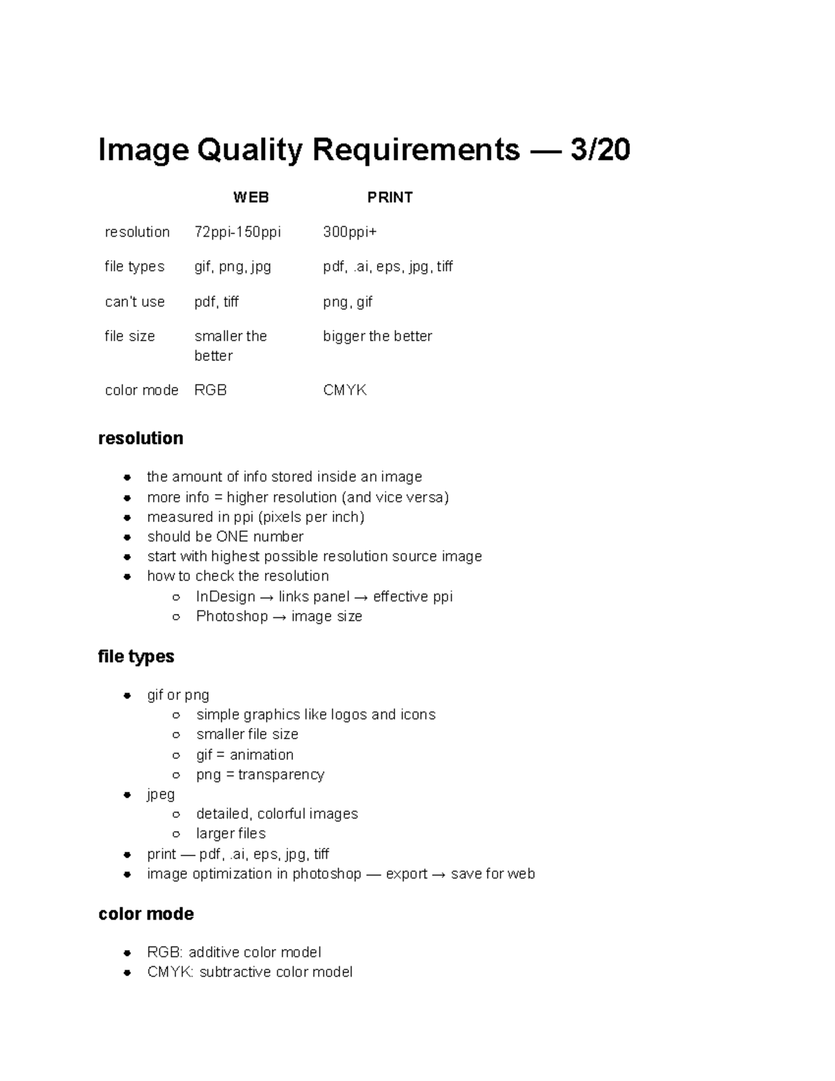 Image Quality Requirements — 3 20 - Image Quality Requirements — 3/ WEB ...