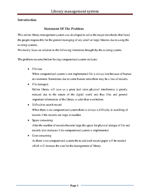 Library Management System Project Proposal - Project Abstract ...