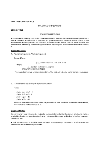 Iterative Methods - UNIT TITLE/CHAPTER TITLE SYSTEMS OF LINEAR ...