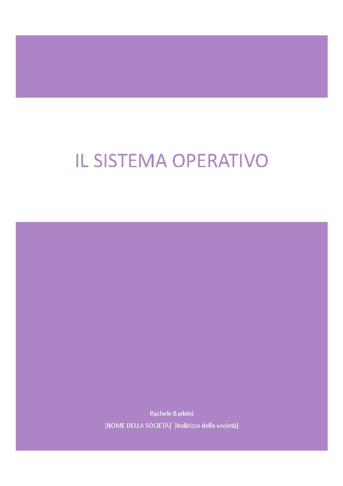 Il Sistema Operativo - Abilità Informatiche - UniMercatorum - Studocu