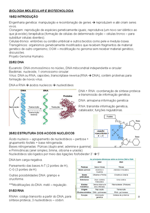 MAPA MENTAL DO PROCESSO DE REPLICAÇÃO DE DNA - Biologia Molecular E ...