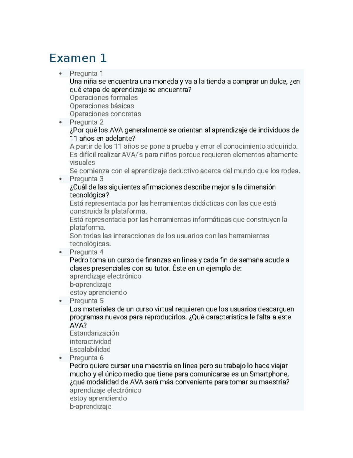 Examen 1 - Examen 1 Pregunta 1 Una Niña Se Encuentra Una Moneda Y Va A ...