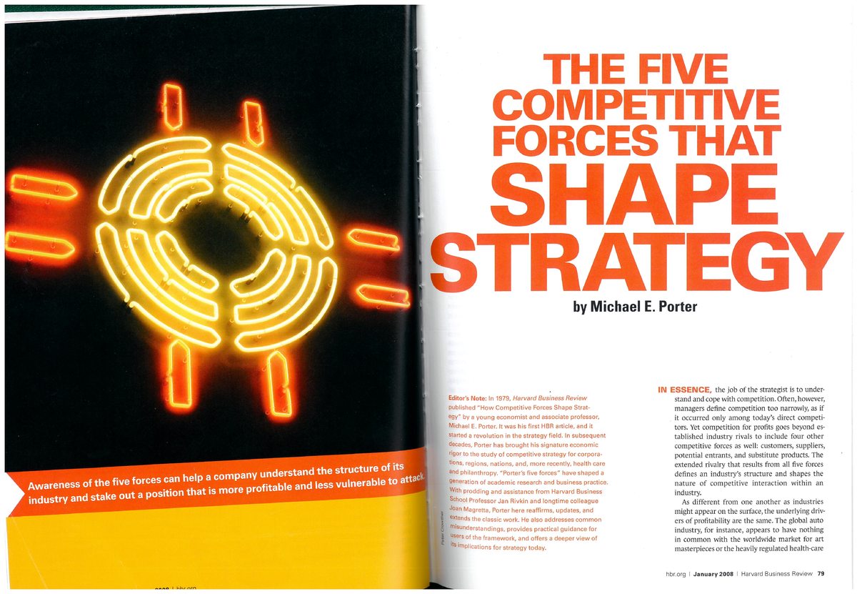 The 5 Competitive Forces That Shape Strategy - BUSS1000 - USyd - Studocu