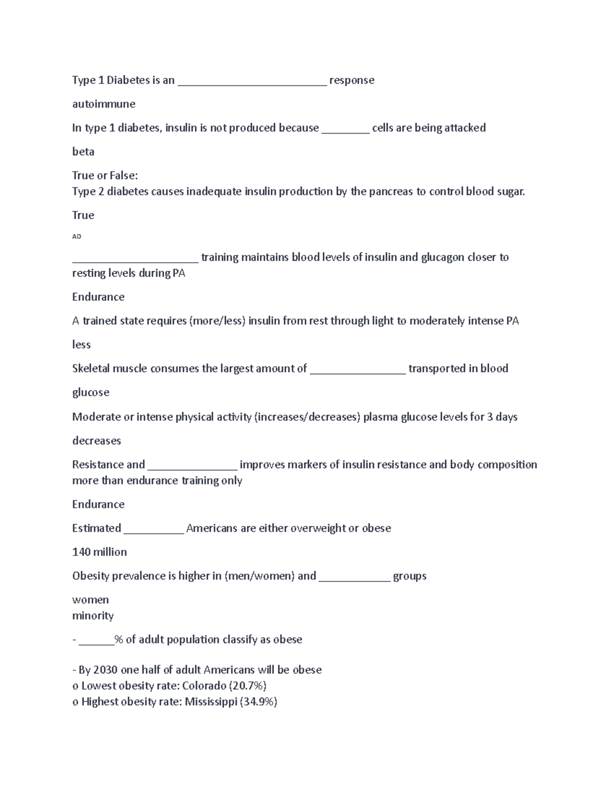 Kin 2504 quiz 4 These are notes/materials to practice for future