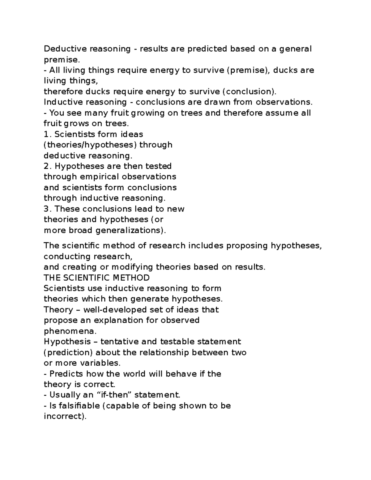 Psychological Research Study Guide - Deductive reasoning - results are ...
