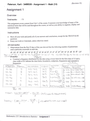 athabasca math 215 assignment 5