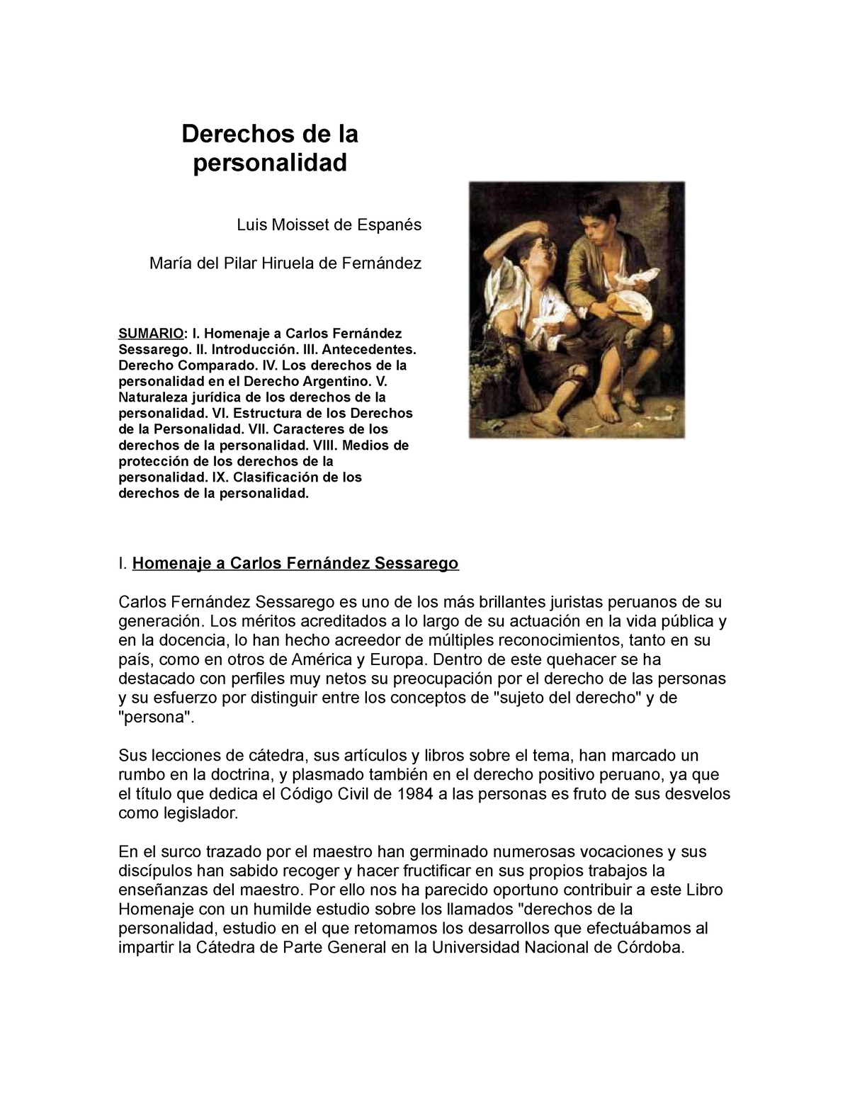 Derechos De La Personalidad - Derechos De La Personalidad Luis Moisset ...