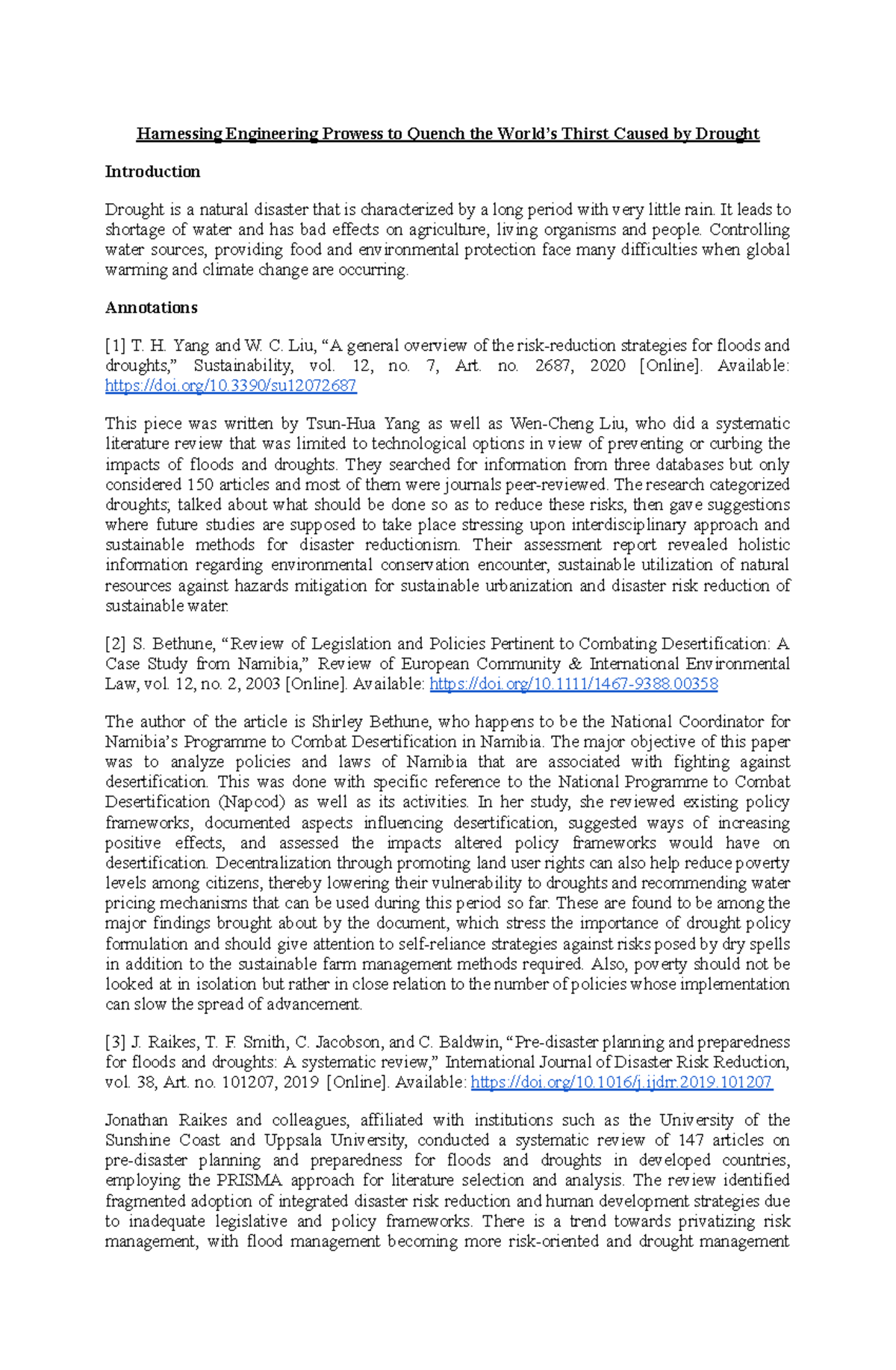 Annotated Bibliography - ETC - 2 - Harnessing Engineering Prowess to ...