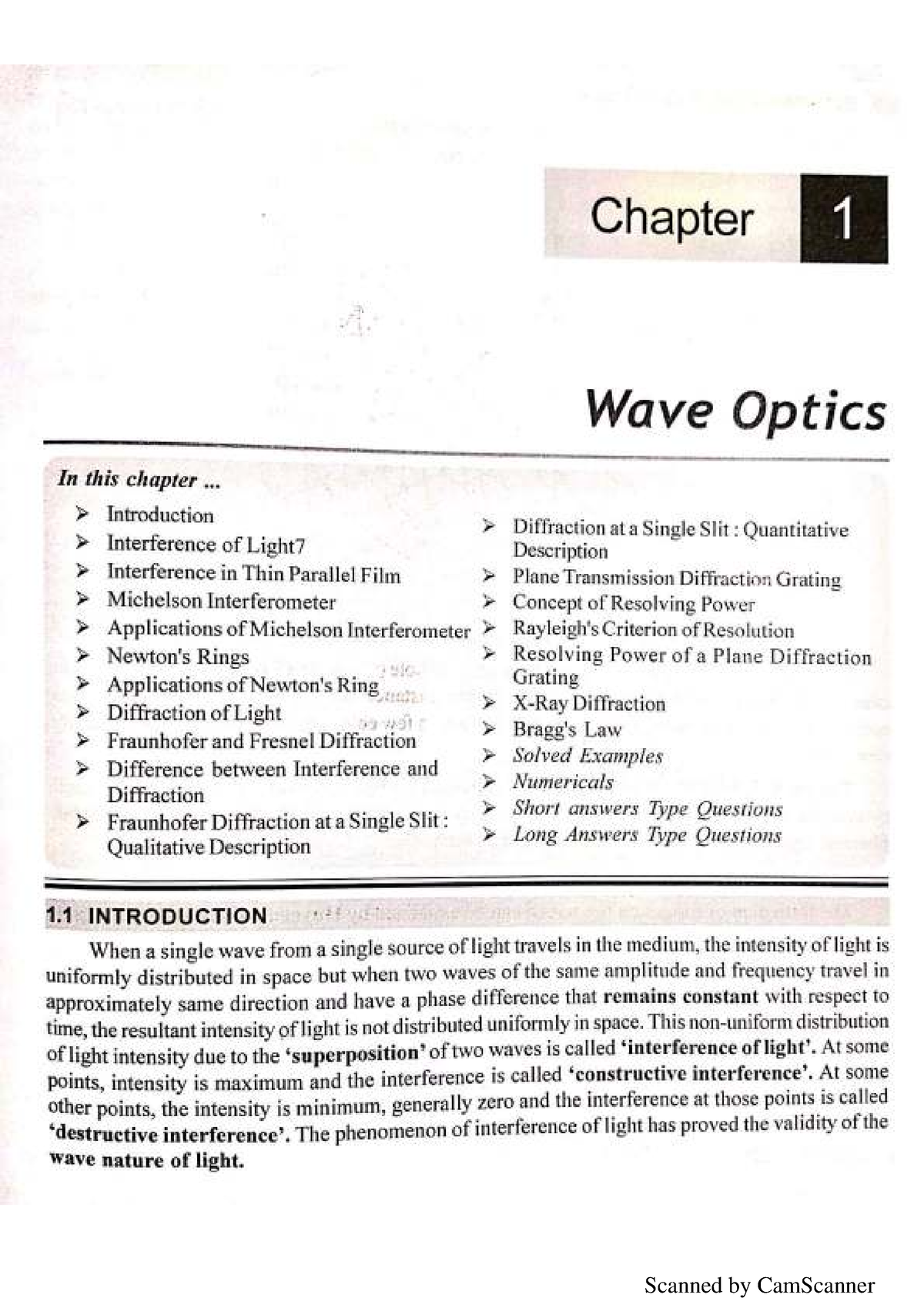 Physics Chapter -1 WAVE Optics - Engineering Physics - Studocu