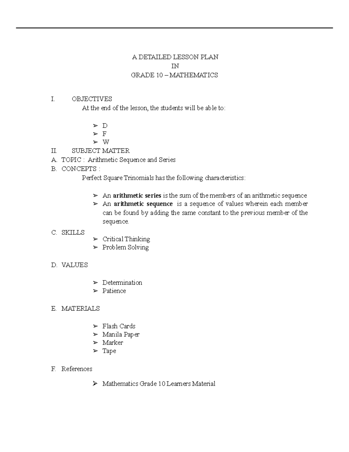 Deozo lp g-10 4A's - jfj - A DETAILED LESSON PLAN IN GRADE 10 ...
