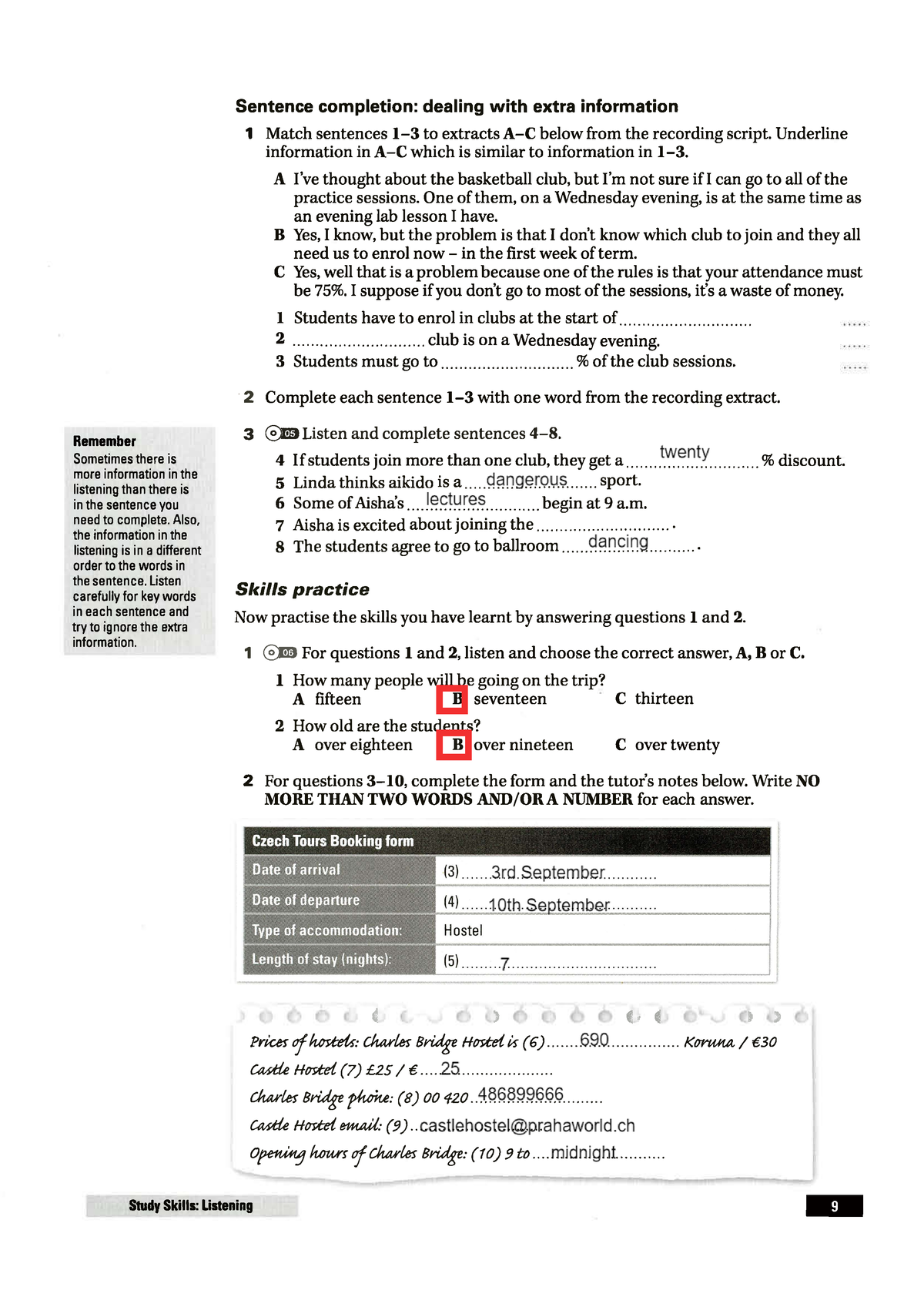 university assignment details ielts listening