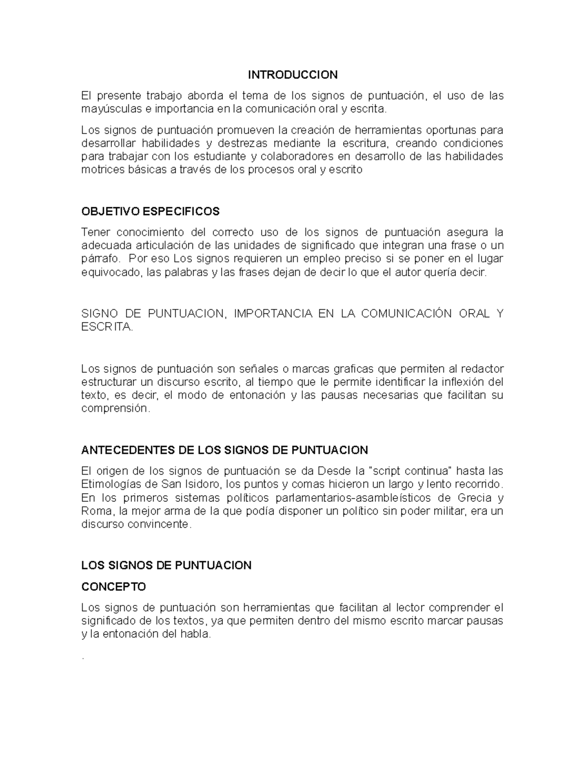 Apuntes Signos De Puntuación - INTRODUCCION El Presente Trabajo Aborda ...