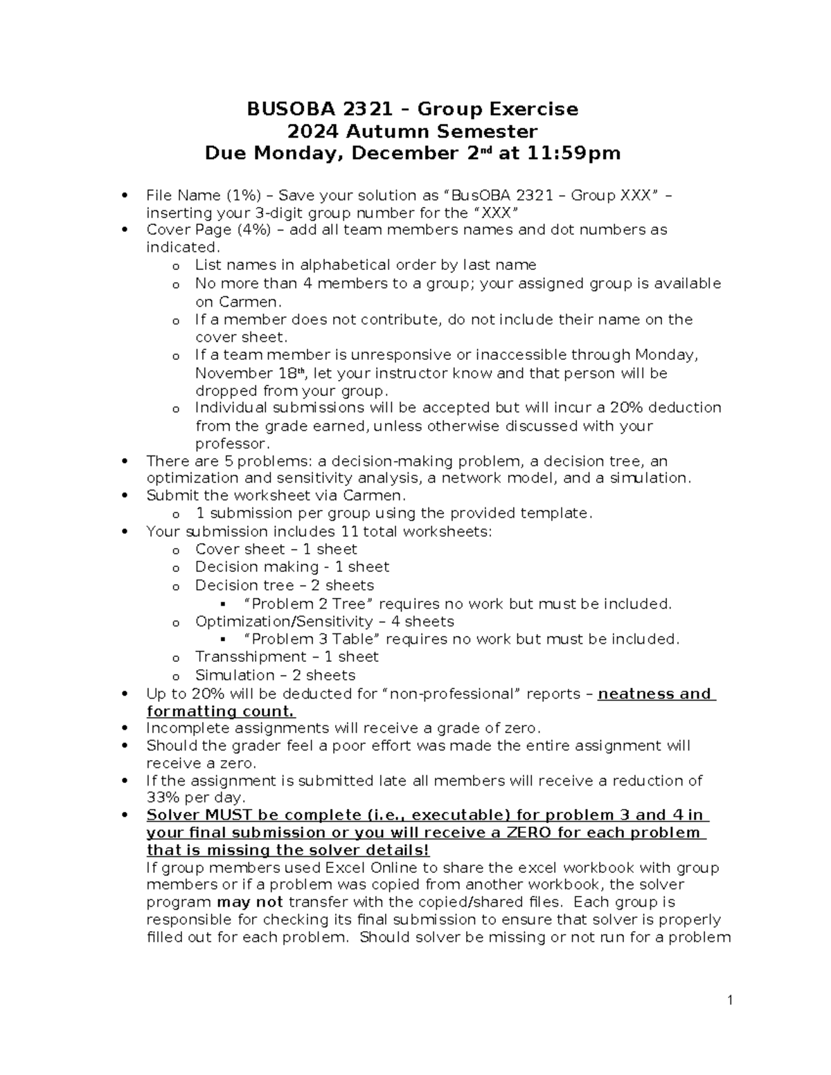 Bus OBA 2321 - Group Exercise Au24 - BUSOBA 2321 – Group Exercise 2024 ...