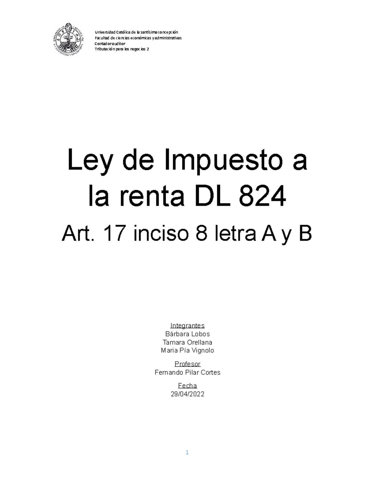 Ley De Impuesto A La Renta DL 824 F - Ley De Impuesto A La Renta DL 824 ...