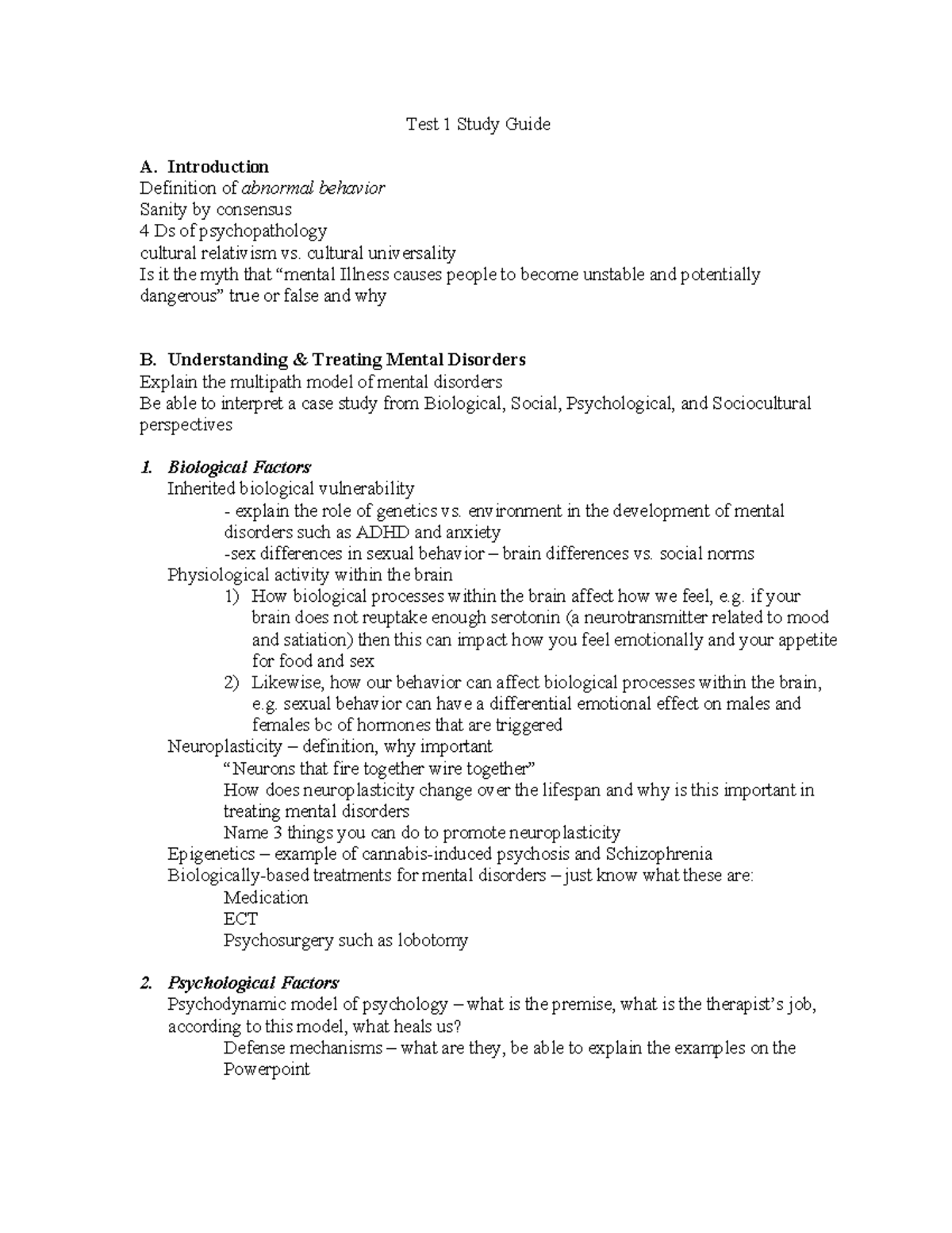 Test+1+Study+Guide+-+Fall+2023 - Test 1 Study Guide A. Introduction ...