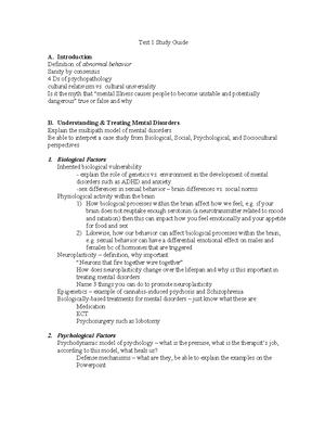 Exam+1+Study+Guide - Psychology 100 - Study Guide – Exam 1 NOTE: This ...