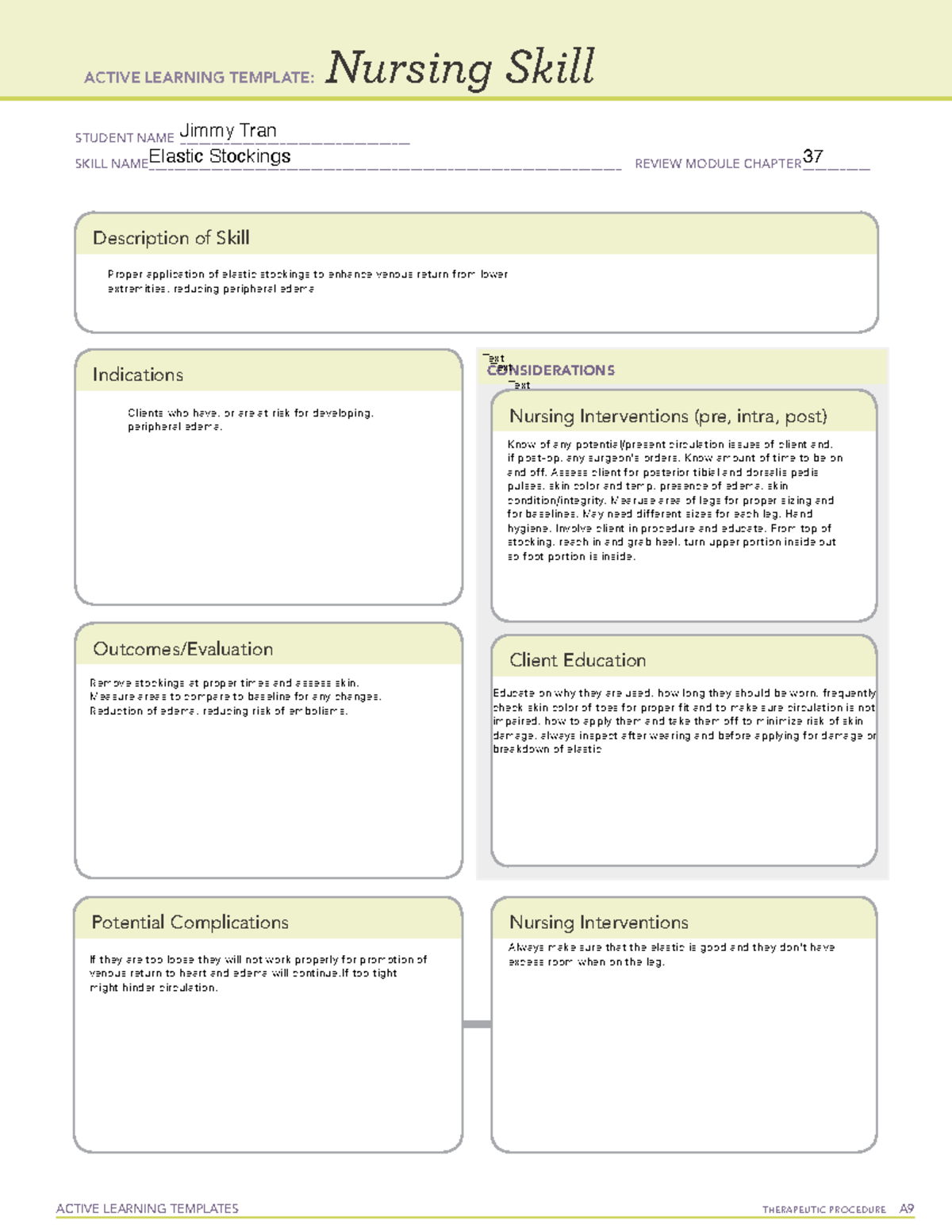 ALT Elastic stocking - ALT - ACTIVE LEARNING TEMPLATES TherapeuTic ...