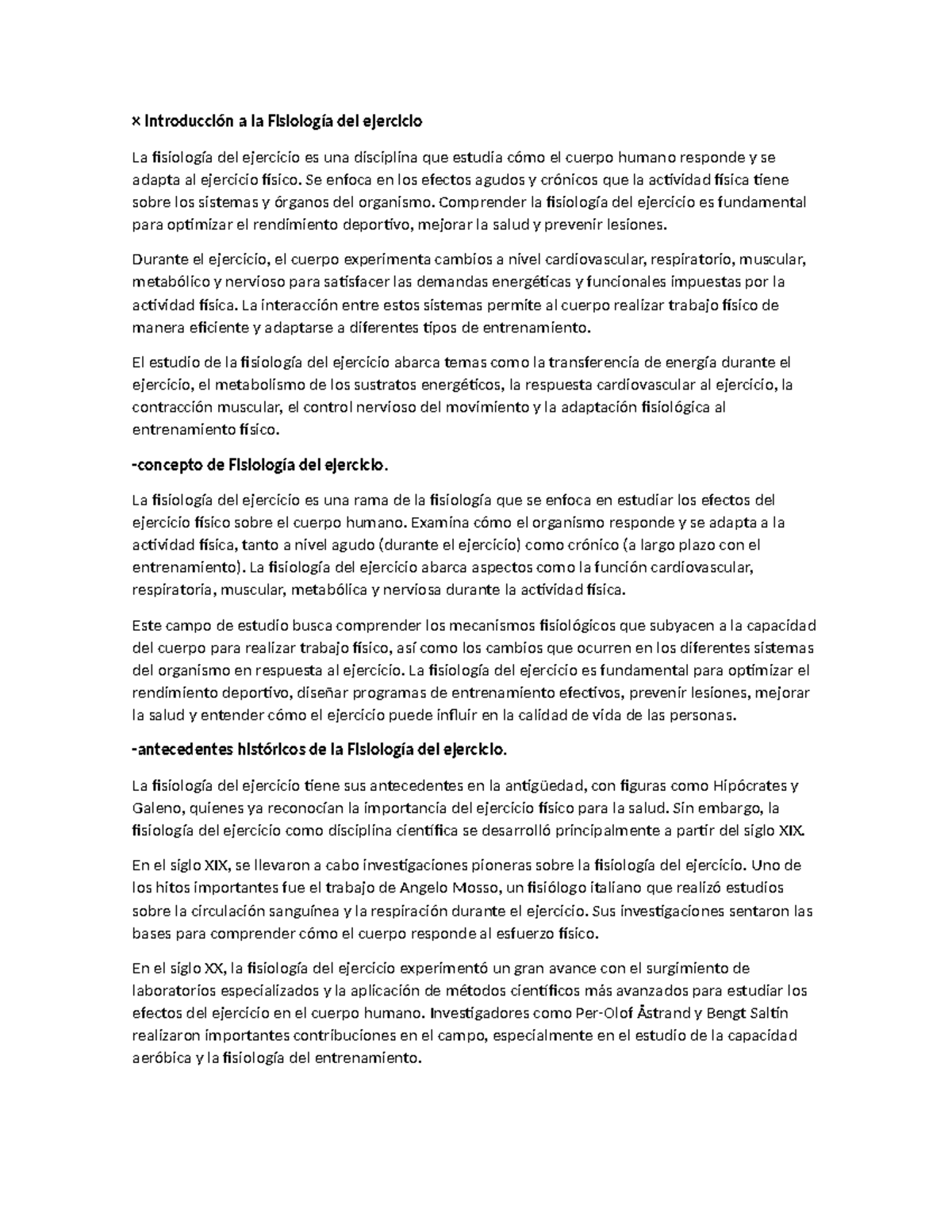 Introducción a la Fisiología del ejercicio - × Introducción a la ...