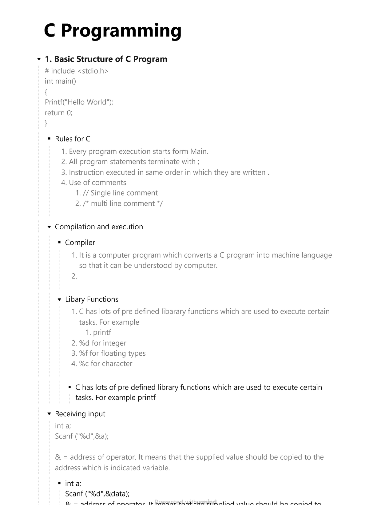 c-programming-basic-structure-of-c-program-include-int-main