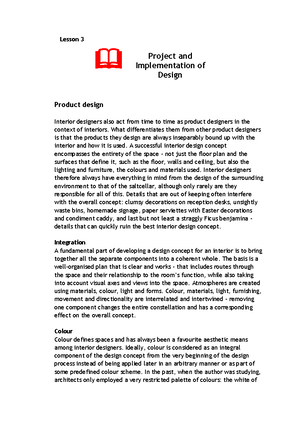 History of Interior Design - Lesson 1 An Introduction to the Interior ...
