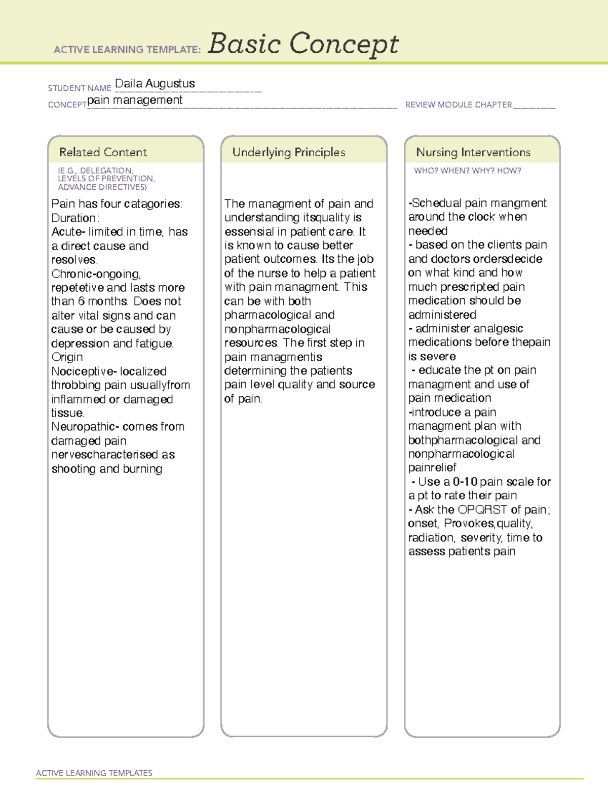 Ati reme proc 3 - Ati - ACTIVE LEARNING TEMPLATES Basic Concept STUDENT ...