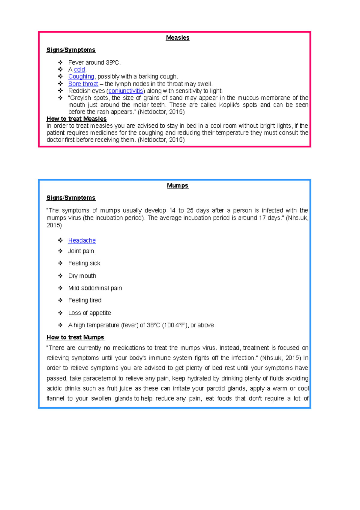 Illness in children - Lecture notes 7 - Measles Signs/Symptoms Fever ...