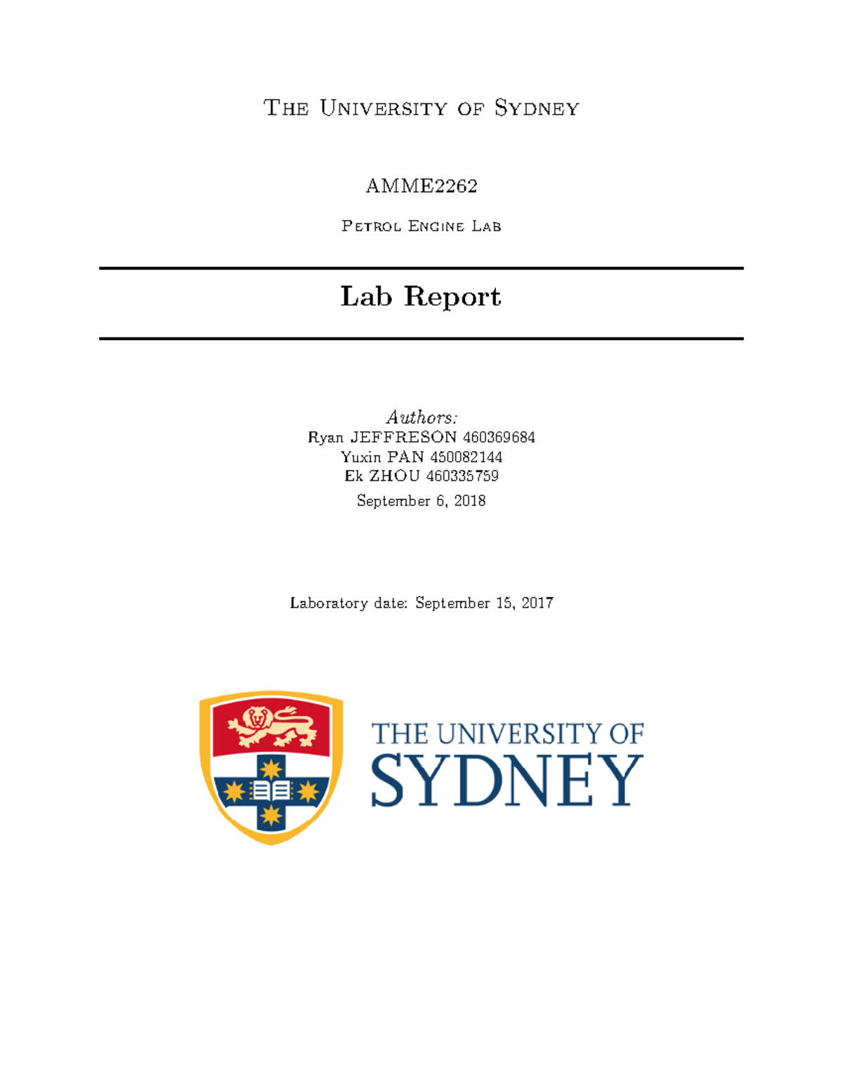 Engine Report - Final Lab report for engine lab - The University of ...