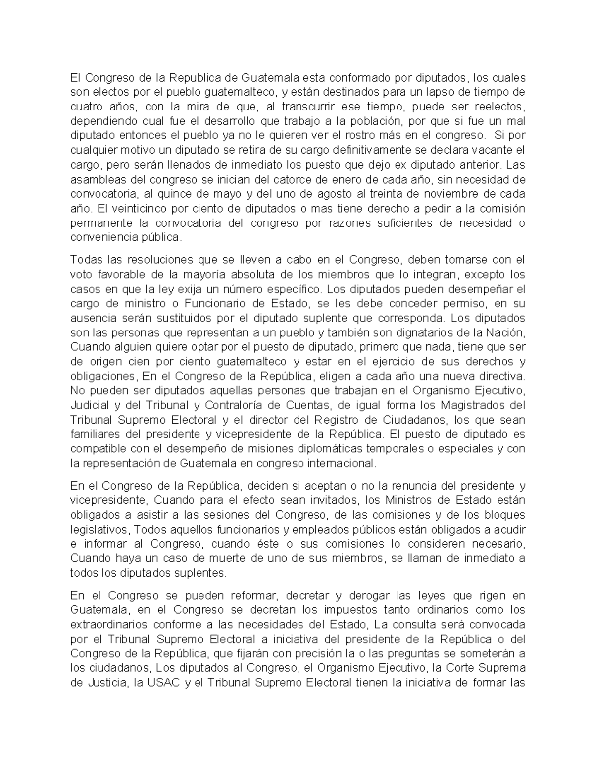 Analisis de la Constitucion Politica de guatemala carlos - El Congreso ...