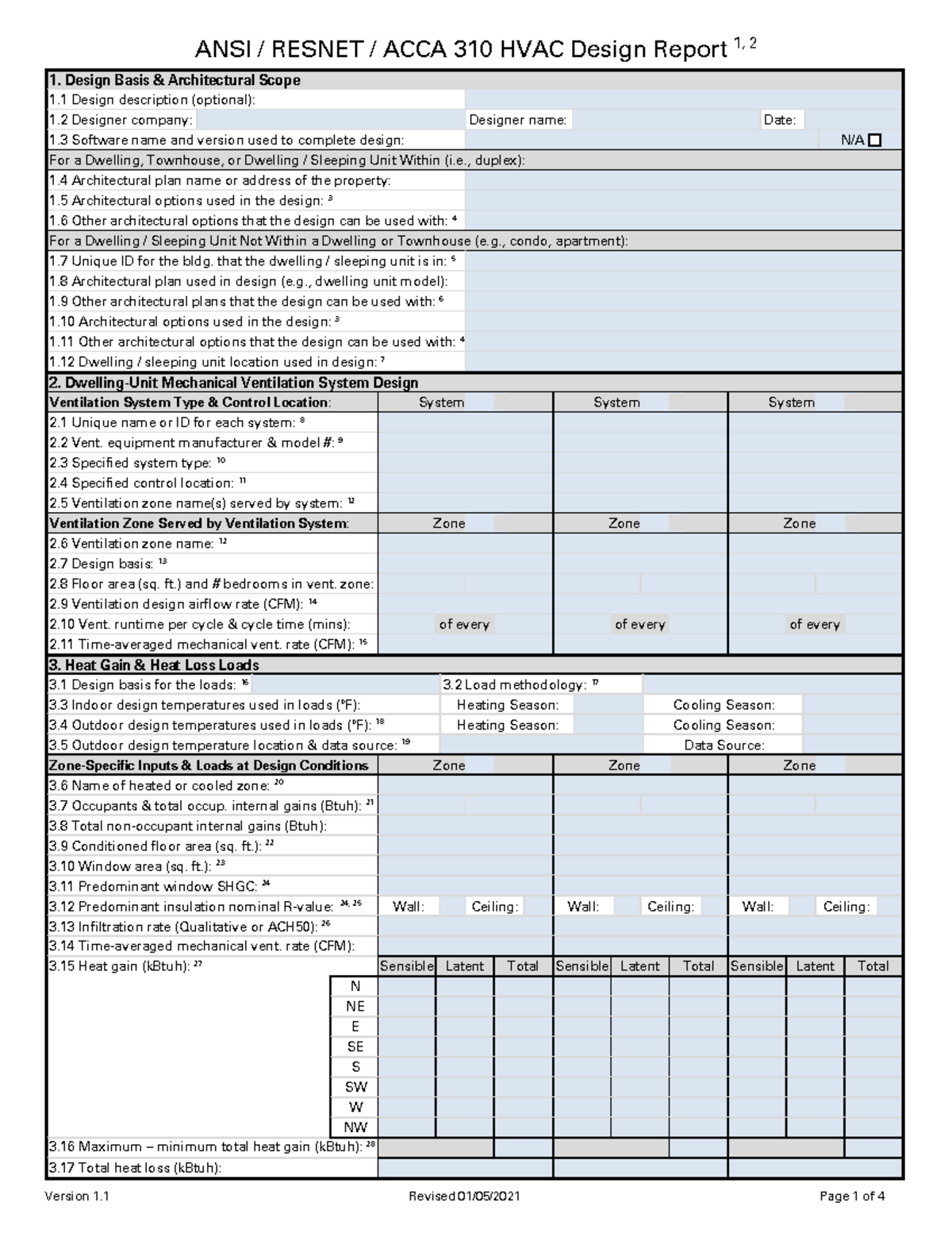310HVACDesignReportv320210105 clean Fillable 1. Design Basis