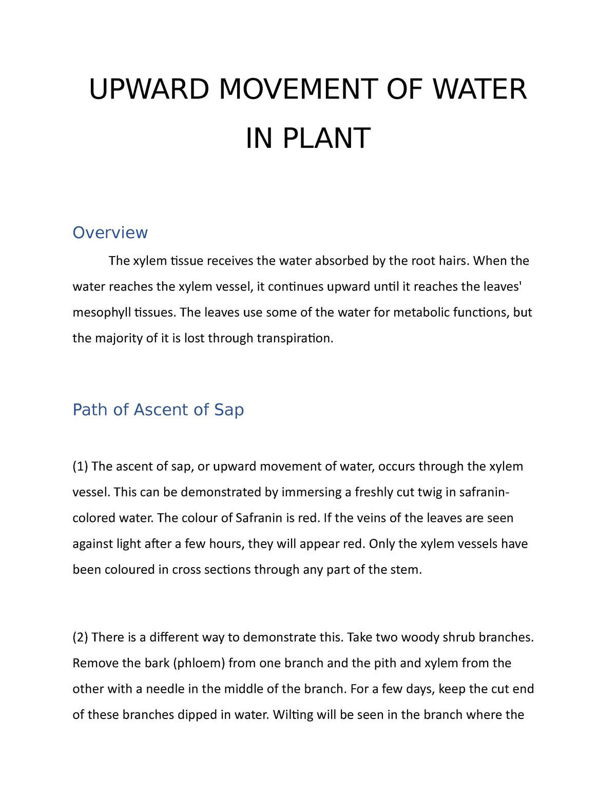 note-on-upward-movement-of-water-in-plant-upward-movement-of-water-in