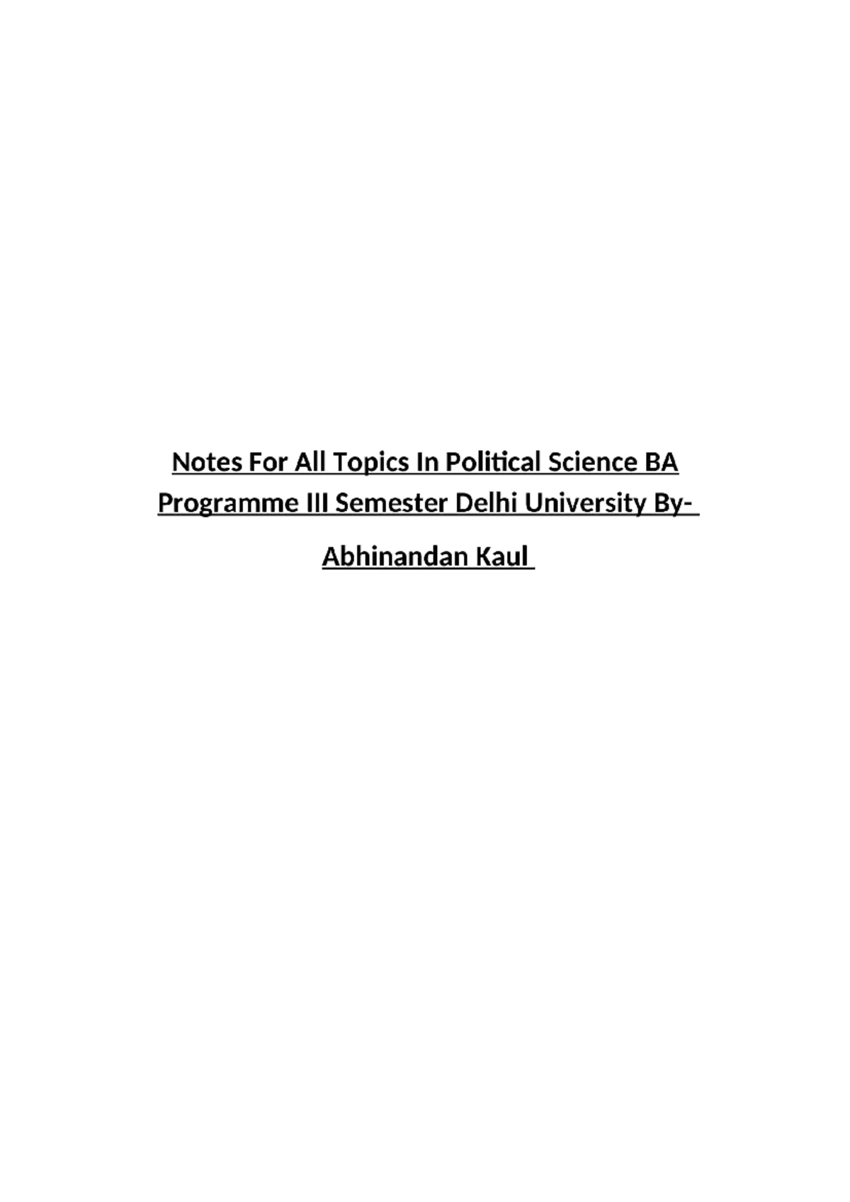 Forms of Government Notes B.a Programme Studocu