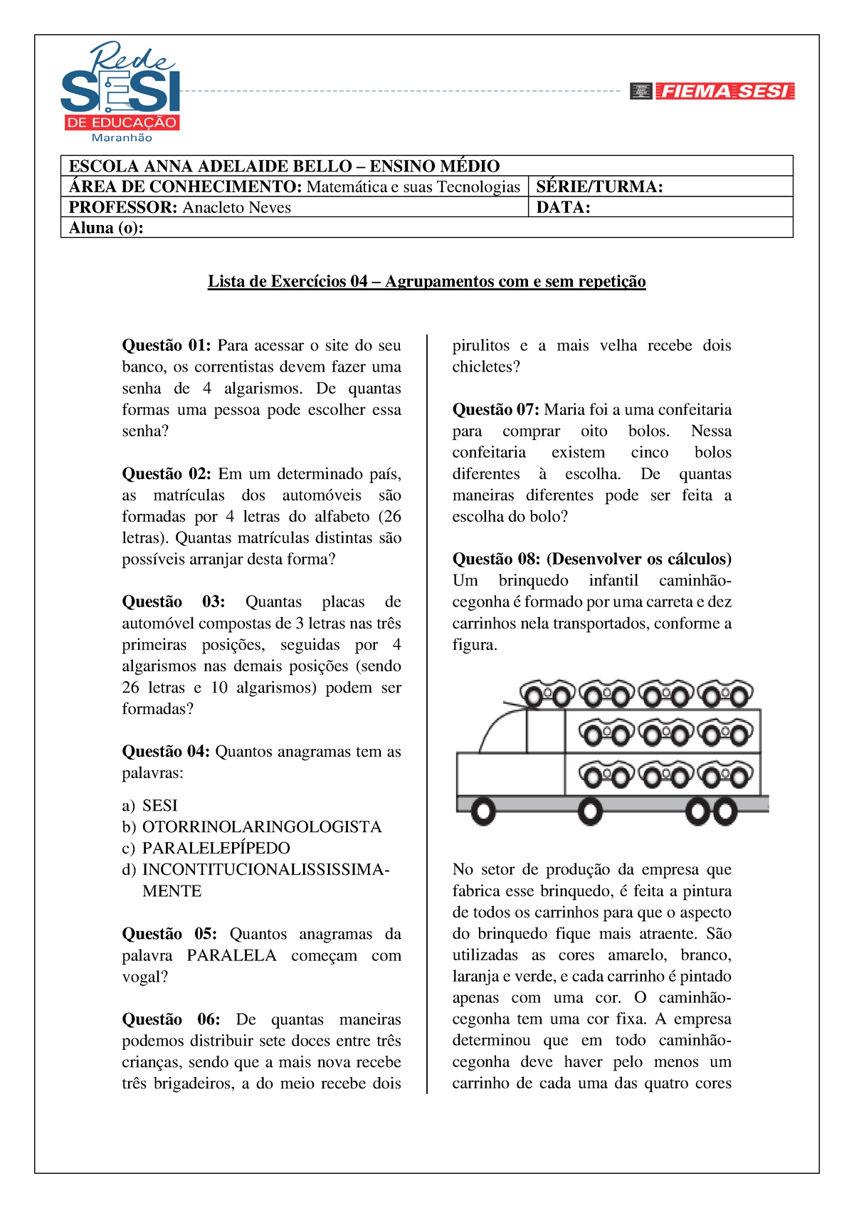 Anagramas - Descubra todas as palavras que podem ser formadas com as letras  mostradas.