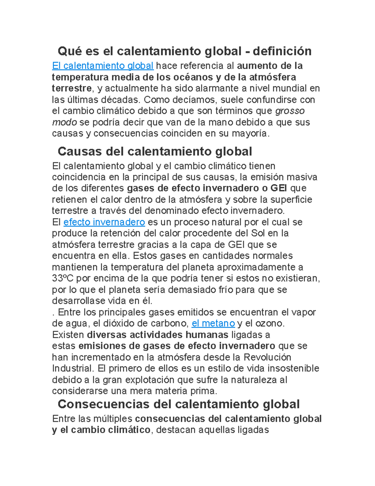 Qué es el calentamiento global - Como decíamos, suele confundirse con ...
