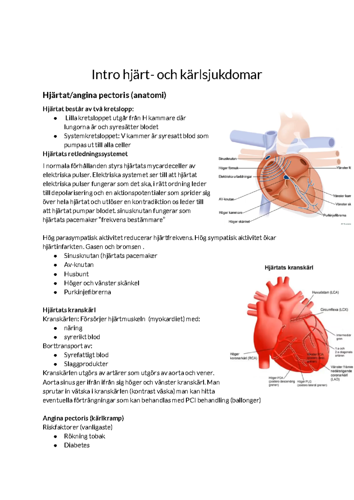 Hjärt- och kärlsjukdomar föreläsningar - Intro hjärt- och kärlsjukdomar ...