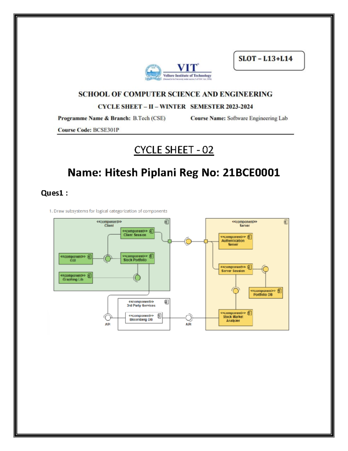 21bce0001cycle 2 - Assignment - Software Engineering - CYCLE SHEET - 02 ...