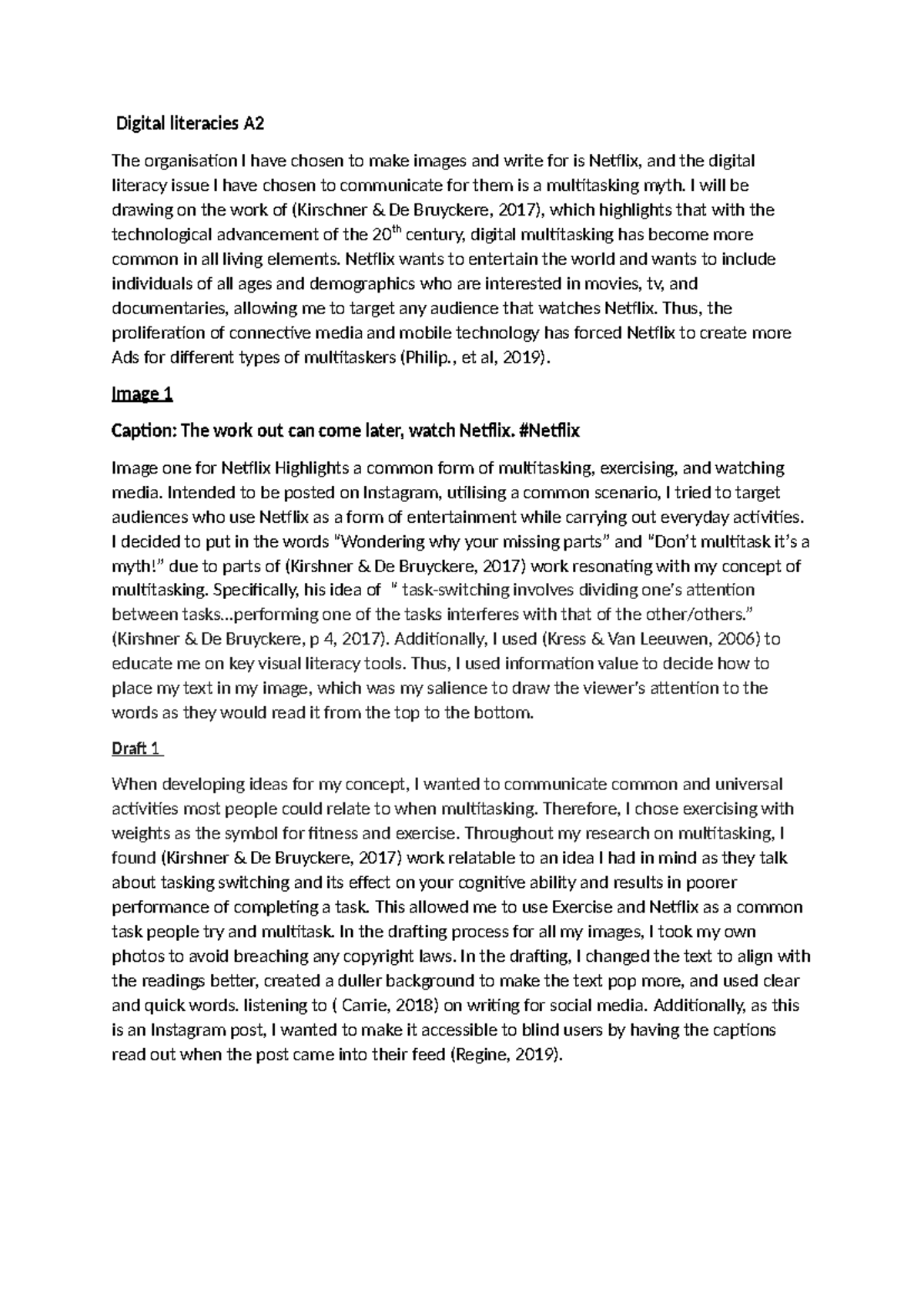 Digital literacies A2 - Digital literacies A The organisation I have ...