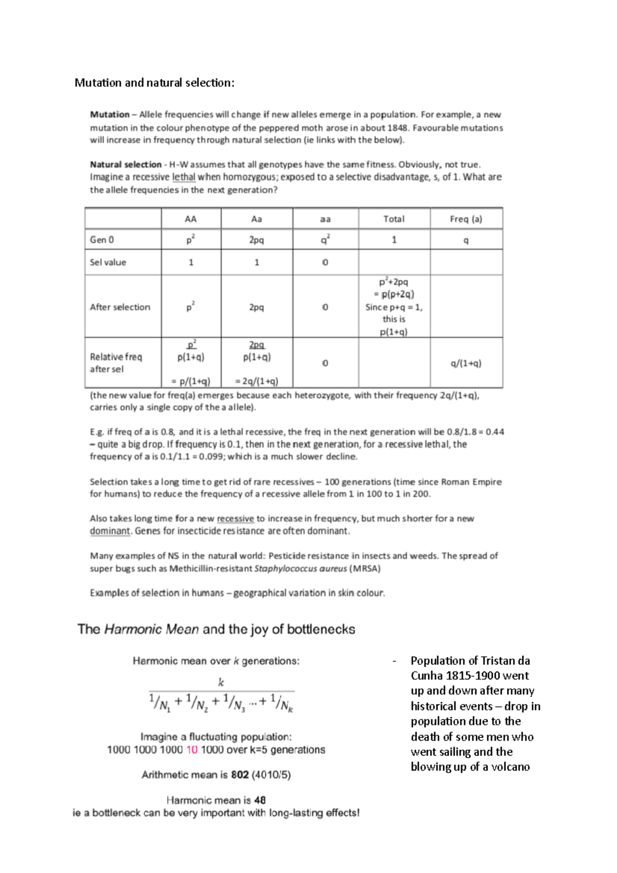Mutation and natural selection - USA Negative assortative mating - anti ...