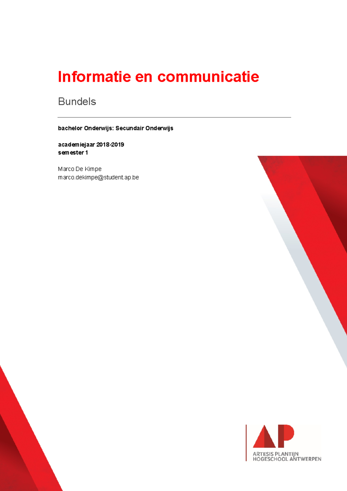 Techniek 1 Bundels Informatie En Communicatie - Informatie En ...