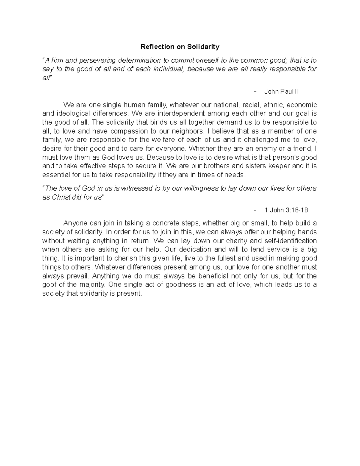 Theo3 cst solidarity - This is a reflection paper in theology ...