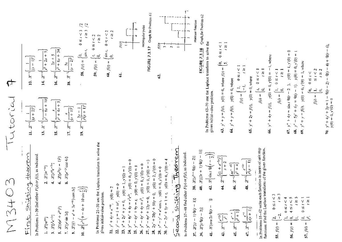 Tutorial+7 - Tutorial - Ordinary differential equatios - Studocu