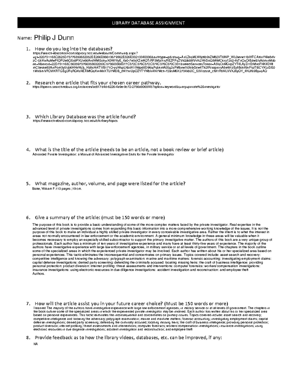 Library Database Assignment - LIBRARY DATABASE ASSIGNMENT Name: 1. How ...