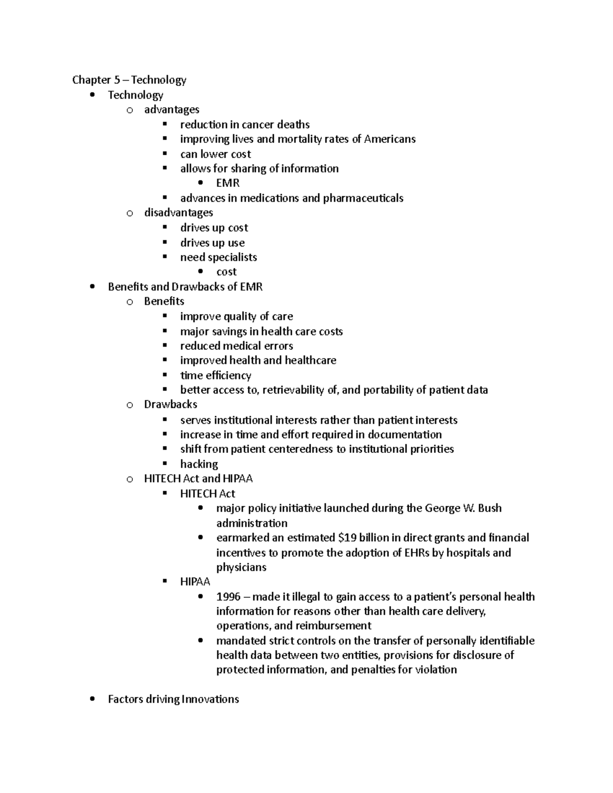 Test 2 Study Guide - exam 2 review - Chapter 5 – Technology Technology ...